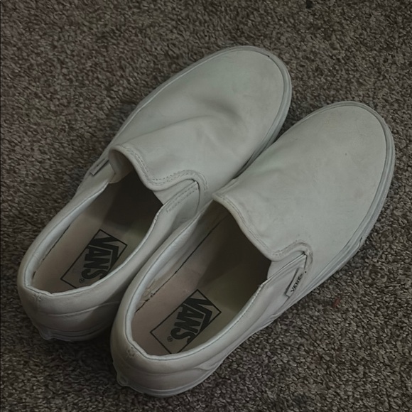 Women’s White Slip on Vans - Picture 1 of 5